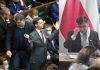 Posłowie Konfederacji, poseł Wojciech Szarama Źródło: PAP, Twitter, collage