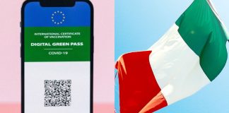 Tzw. paszport covidowy i flaga Włoch. Zdjęcie ilustracyjne. / foto: Pexels (kolaż)