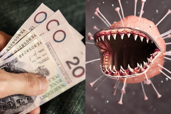 Pieniądze i koronawirus/Obrazek ilustracyjny/Fot. Pixabay (kolaż)