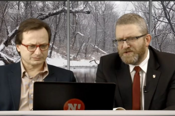 tomasz_sommer_grzegorz_braun Tomasz Sommer oraz Grzegorz Braun. / foto: screen YouTube: Tomasz Sommer O