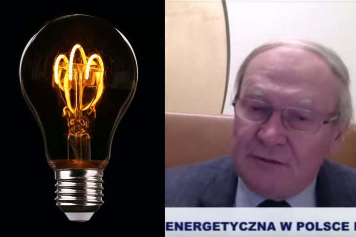 żarówka, prof. dr hab. inż. Władysław Mielczarski - Instytut Elektroenergetyki Politechniki Łódzkiej Źródło: YouTube/Radio Maryja
