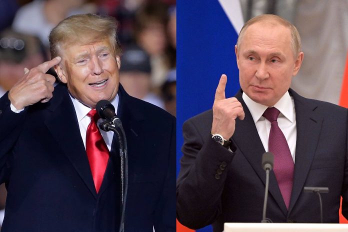 Donald Trump, Władimir Putin Źródło: PAP, collage