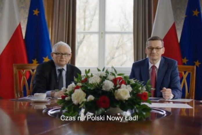 Jarosław Kaczyński i Mateusz Morawiecki promują 