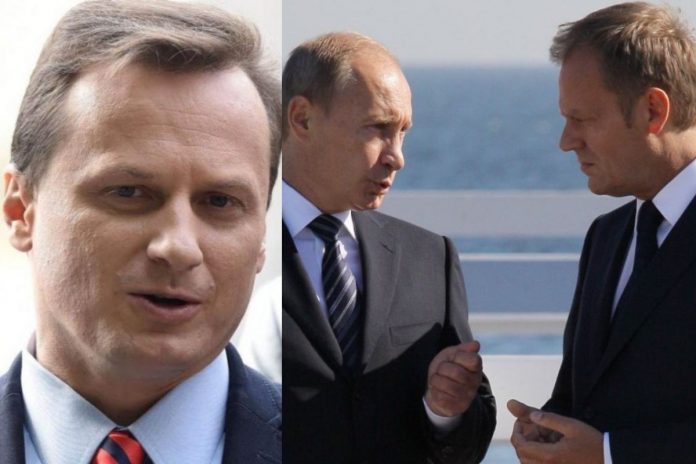 Tomasz Sommer, Władimir Putin, Donald Tusk Źródło: PAP, collage