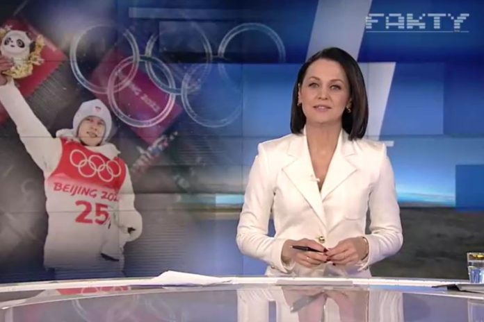 Diana Rudnik prowadząca Fakty w TVN24, 6.02.2022 r./Fot. screen TVN24
