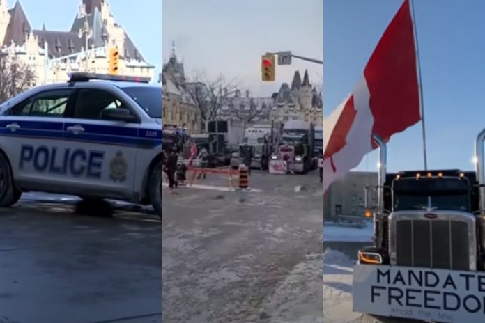 Kadry z protestów w Kanadzie. Zdjęcie ilustracyjne. / foto: screen YouTube: CBC News: The National/Twitter: @ChaudharyParvez/YouTube: CityNews (kolaż)