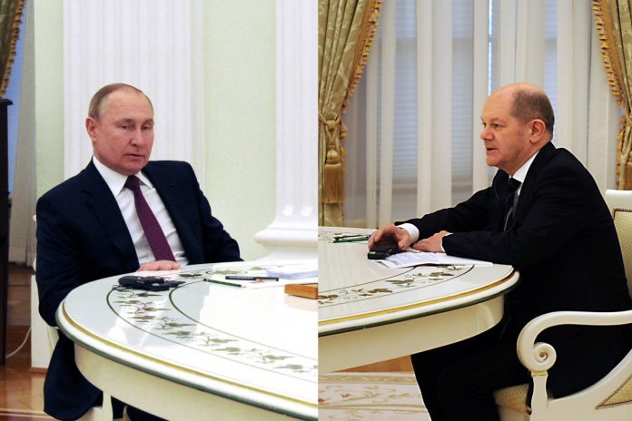Władimir Putin i Olaf Scholz. Foto: PAP/EPA
