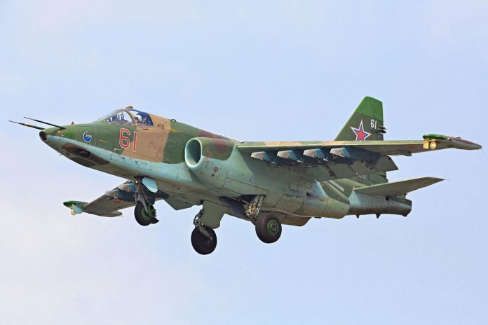 Sukhoi Su-25 rosyjskich sił powietrznych. Zdjęcie ilustracyjne. / foto: wikipedia, Fedor Leukhin - _VO_8219, CC BY-SA 2.0