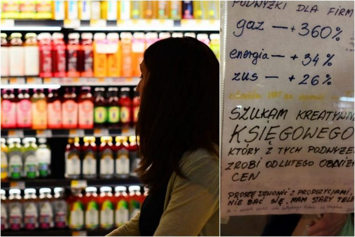 sklep-ceny-vat-podwyzki Niektóre sklepy do obowiązkowej informacji rządowej o obniżce VAT dodają inne informacje.