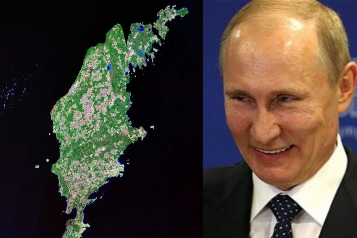 Gotlandia, Władimir Putin Źródło: WikiMedia, PAP, collage