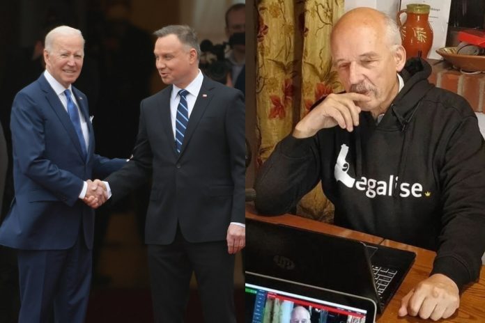 Joe Biden, Andrzej Duda, Janusz Korwin-Mikke Źródło: PAP, Instagram, collage