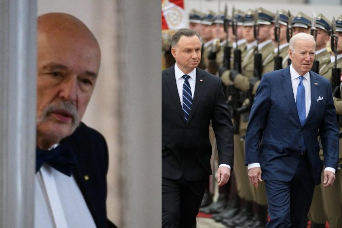 Janusz Korwin-Mikke, Andrzej Duda, Joe Biden Źródło: PAP, collage