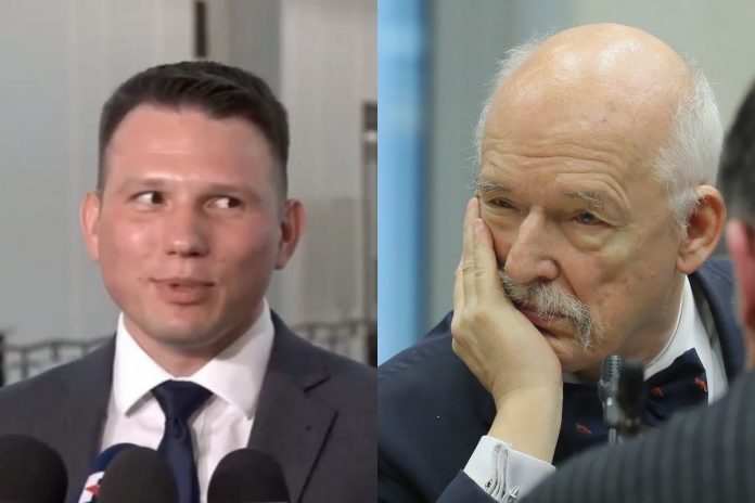 Mentzen_Korwin_Mikke_nczas Sławomir Mentzen oraz Janusz Korwin-Mikke/Fot. Instagram/Sławomir Mentzen/PAP (kolaż)