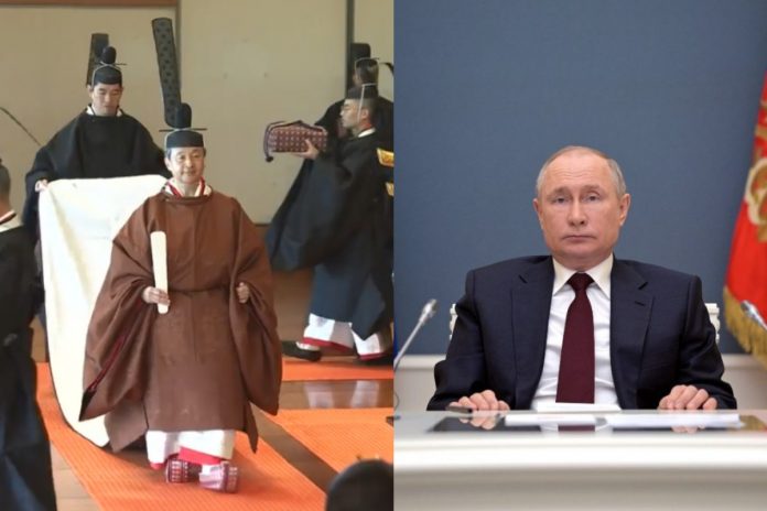 Cesarz Japonii Naruhito, Władimir Putin Źródło: YouTube/ AFP Deutschland, PAP, collage