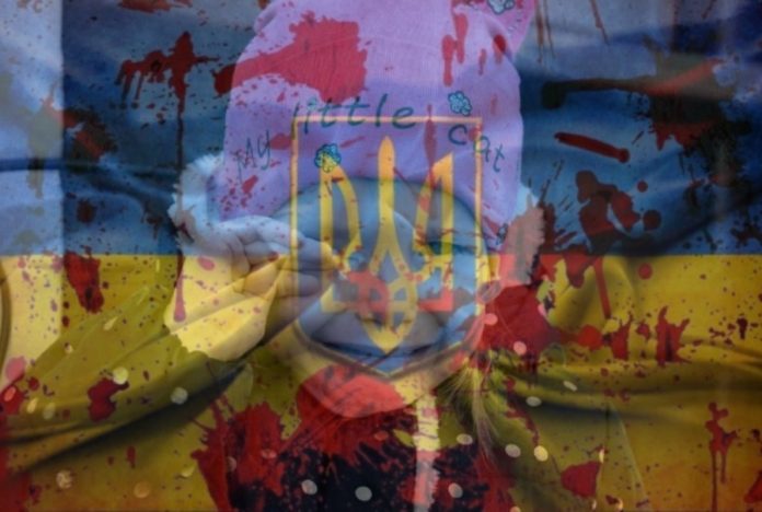 Ukraińska flaga, płaczące dziecko - zdjęcie ilustracyjne. / Źródło: Pixabay, Twitter, collage