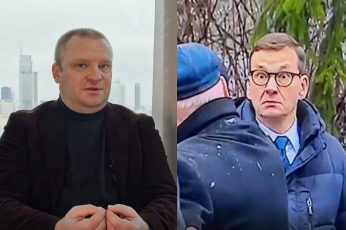 Łukasz Warzecha, Mateusz Morawiecki Źródło: YouTube/NamZalezy, Twitter, collage