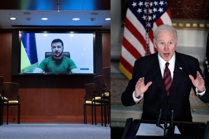 Zełenski_Biden_nczas Wołodymyr Zełenski, Joe Biden Źródło: PAP, collage