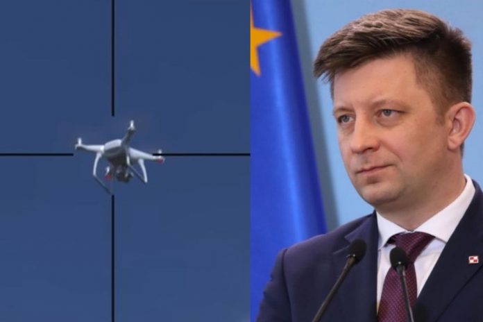 dron_Dworczyk_nczas Dron na celowniku oraz Michał Dworczyk/Zdjęcie ilustracyjne/Fot. screen YT/PAP (kolaż)