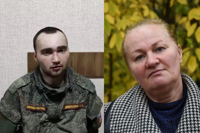 Rosyjski żołnierz wzięty do niewoli, rosyjska kobieta Źródło: Armia Ukrainy, Pixabay, collage