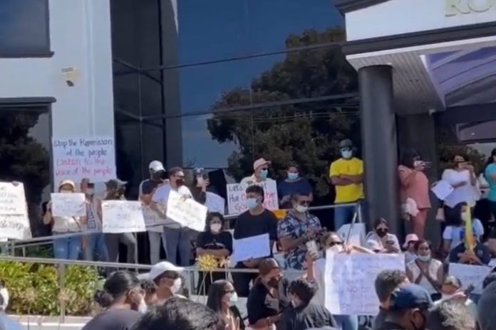 Protesty na Sri Lance Screen Twitter Protesty na Sri Lance. / fot. screen Twitter