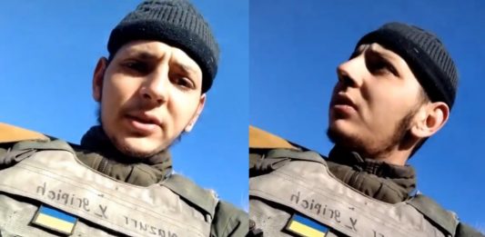 Ukraiński żołnierz Źródło: TikTok