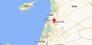 Damaszek (Syria) zaznaczony na mapie (czerwony znacznik). / foto: screen Google Maps