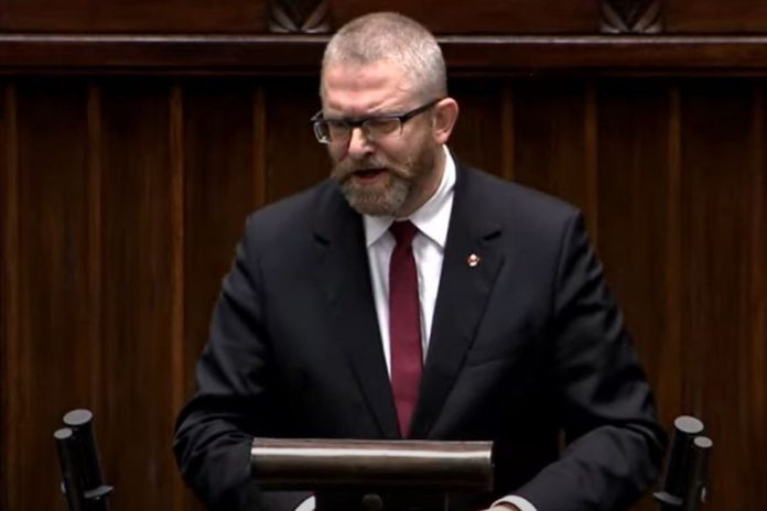 Grzegorz Braun. / foto: screen YouTube: Sejm RP