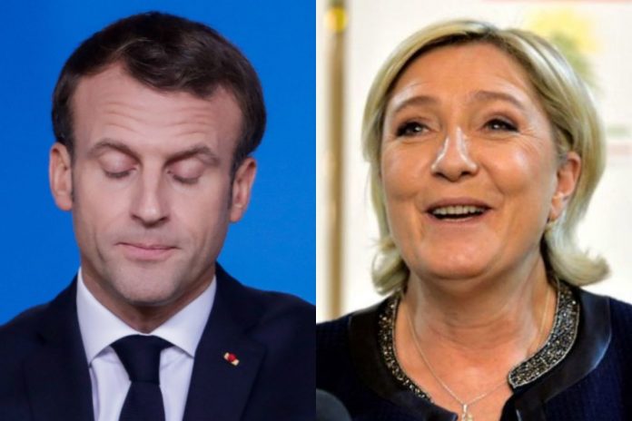 Emmanuel Macron oraz Marine Le Pen. / foto: PAP/EPA (kolaż)