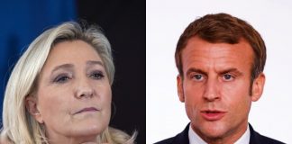 Marine Le Pen i Emmanuel Macron. Foto: PAP/DPA/EPA