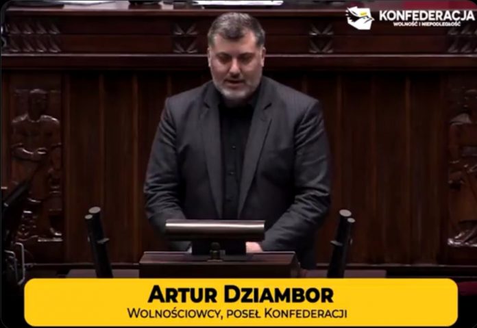Artur_Dziambor_nczas Artur Dziambor Źródło: Twitter/Wolnościowcy