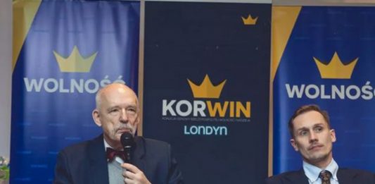 Janusz Korwin-Mikke, Konrad Berkowicz Źródło: Instagram/Janusz Korwin-Mikke