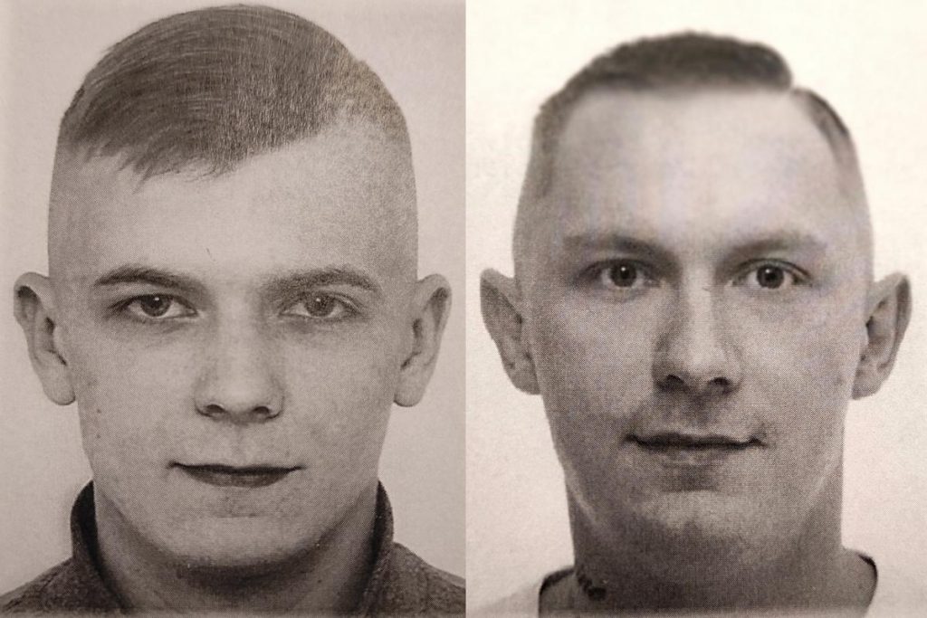 Poszukiwanie: Sebastian Włodarczyk (L) i Łukasz Goławski (P) Źródło: Policja