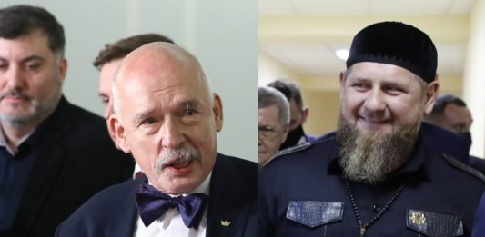 Janusz Korwin-Mikke, Ramzan Kadyrow Źródło: PAP, collage