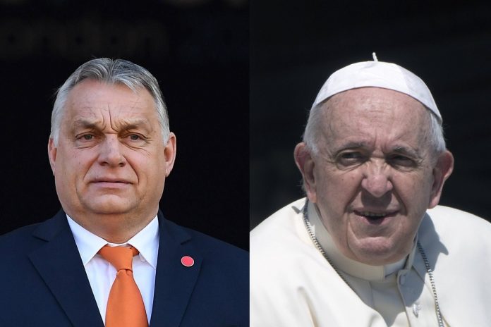Viktor Orbán, papież Franciszek Źródło: PAP, collage