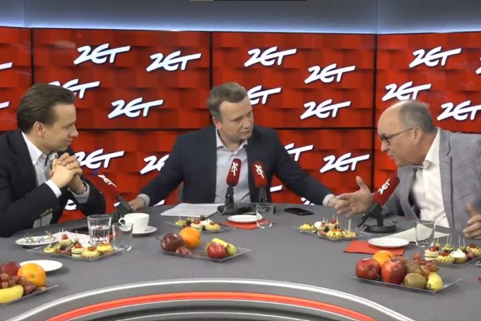 Krzysztof Bosak i Włodzimierz Czarzasty u Andrzeja Stankiewicza/Fot. screen Radio ZET