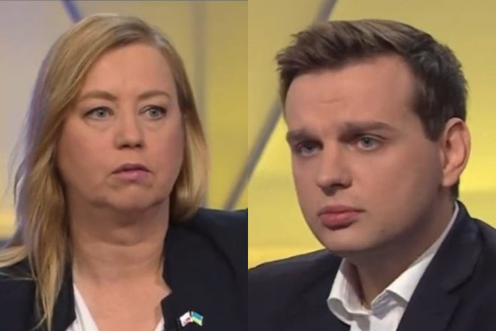 Hanna Gill-Piątek i Jakub Kulesza/Fot. screen Polsat News (kolaż)