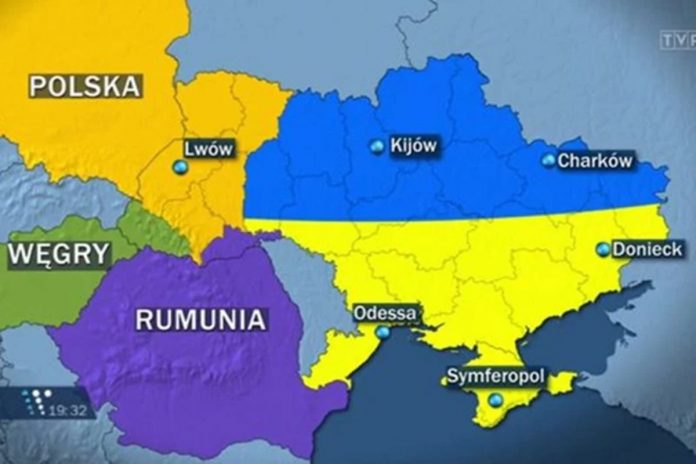 rozbiór_Ukrainy_Polska_Ukraina_nczas Wiceprzewodniczący rosyjskiej Dumy Państwowej zaproponował polskiemu MSZ udział w rozbiorze Ukrainy Fot: "Wiadomości" TVP1