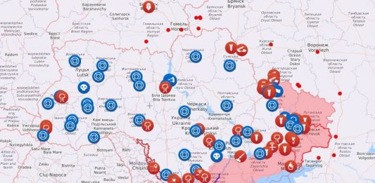 Odnotowane działania wojenne w ciągu ostatniej doby na Ukrainie. Obrazek ilustracyjny. Źródło: https://liveuamap.com/