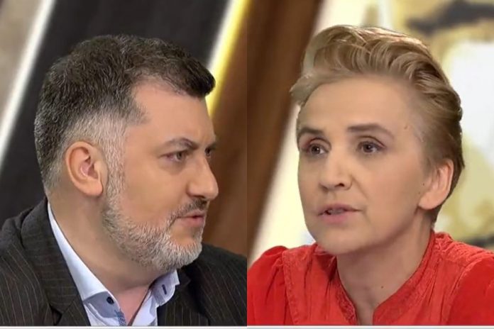 Dziambor_JoannaSW_nczas Artur Dziambor i Joanna Scheuring-Wielgus/Fot. screen TVN24 (kolaż)