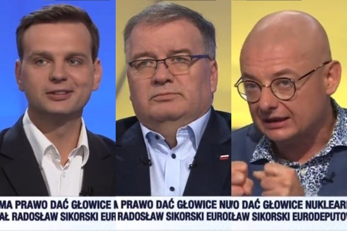 Jakub Kulesza oraz Andrzej Dera i Michał Kamiński/Fot. screen Polsat News (kolaż)