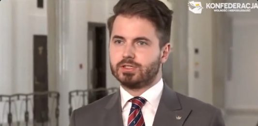 Karol Pęczek (KORWiN) Źródło: Twitter/Konfederacja