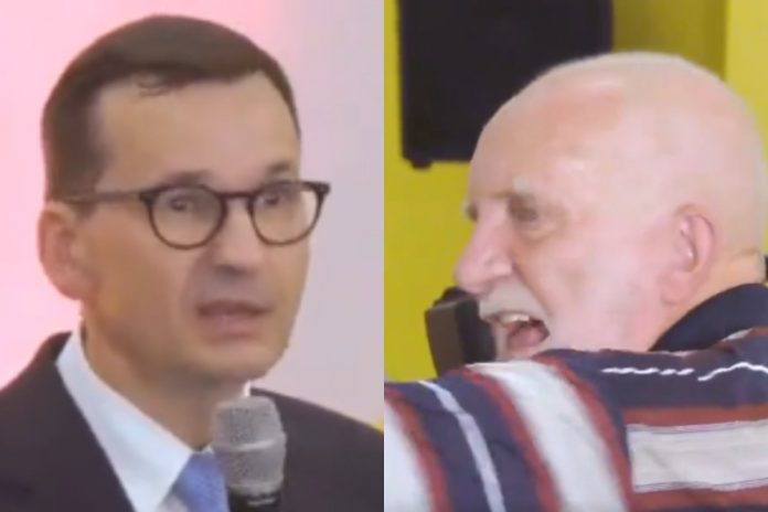 Mateusz Morawiecki, senior zadający pytanie Źródło: Twitter