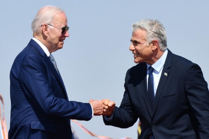 Joe Biden i Jair lapid. Foto: tter/YairLapid