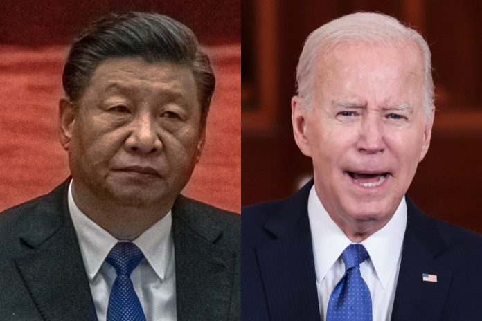 Prezydent Chin Xi Jinping i prezydent USA Joe Biden. Foto: PAP