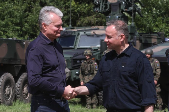Prezydenci Polski i Litwy Andrzej Duda i Gitanas Nauseda. Foto: PAP