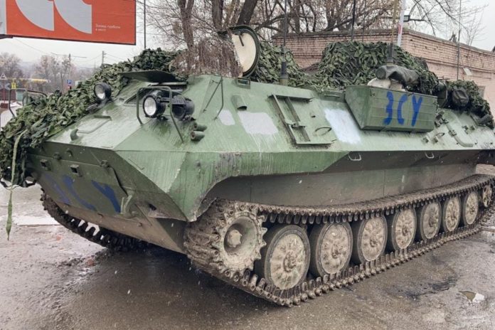 mt-lb MT-LB zdobyty przez Ukraińców w czasie wojny na Ukrainie w 2022 roku
