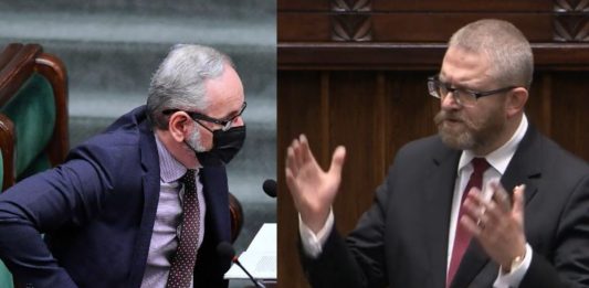 Zdjęcie ilustracyjne / Adam Niedzielski i Grzegorz Braun / Foto: PAP/screen YouTube (kolaż)