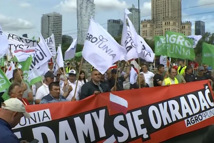 Protest rolników w Warszawie. / Foto: screen YouTube: Onet News