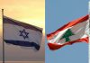Flagi Izraela i Libanu