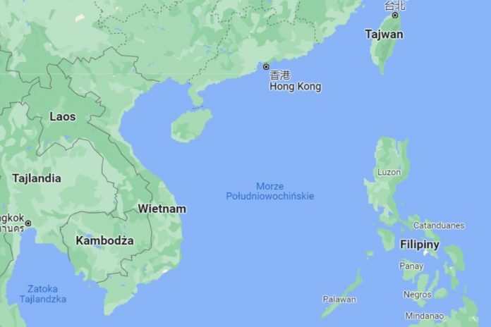Morze Południowochińskie na mapie